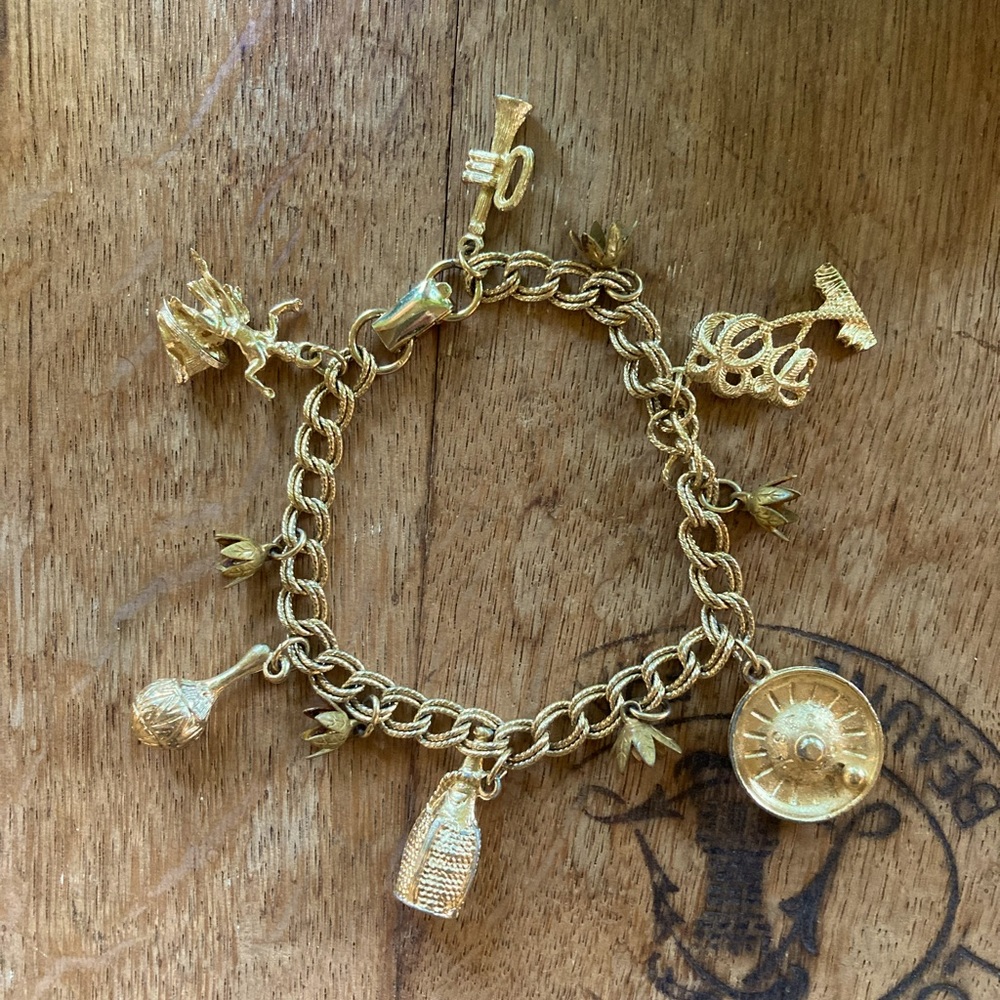 Coro Vintage Charm Bracelet